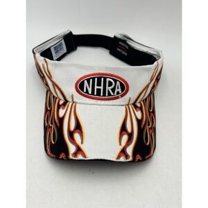 NHRA Visor Hat Embroidered Flames Main Gate OSFM Drag Racing Hot Rod NWT